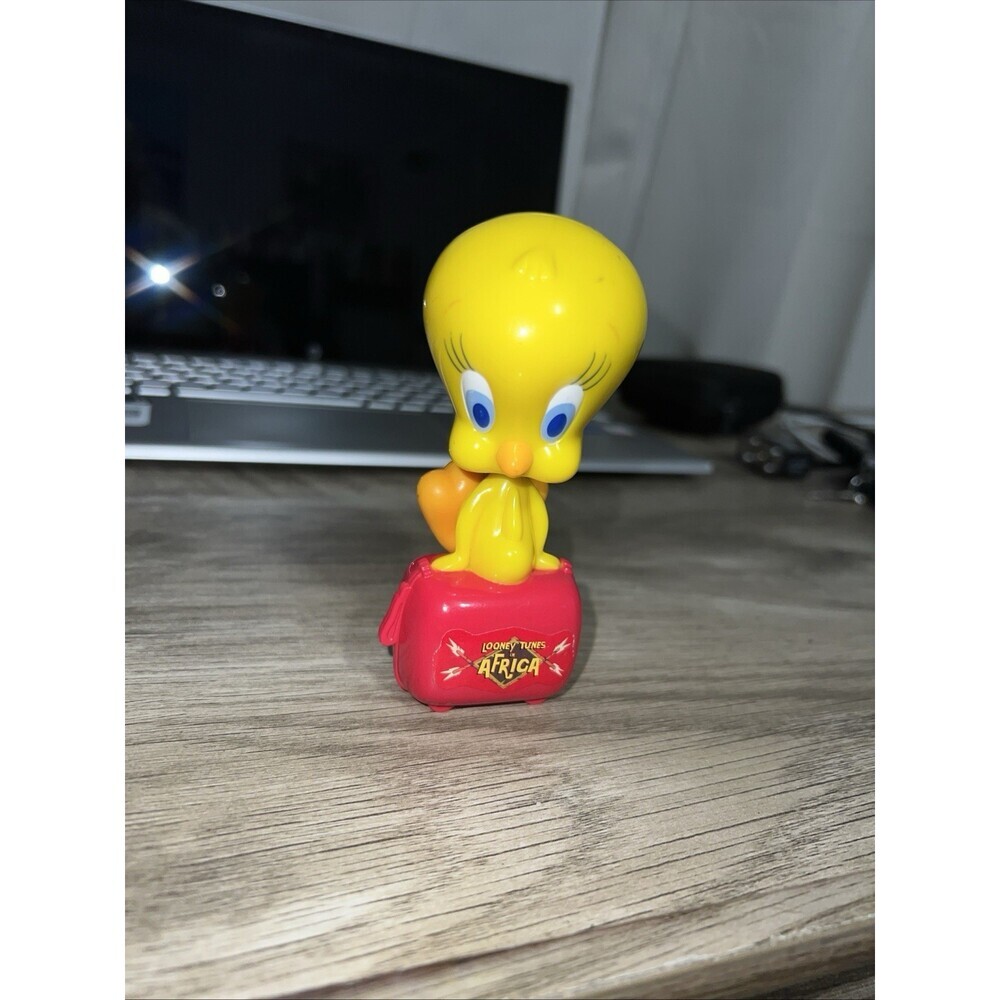 VTG Looney Tunes Tweety Bird Bobble Head 4.5" Warner Bros Back In Action Africa